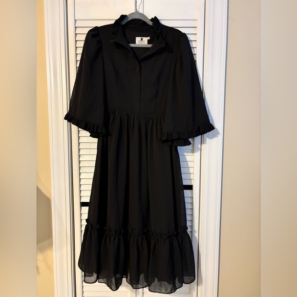 DAINTY JEWELLS Elegant Black Ruffle Dress - Picture 1 of 4